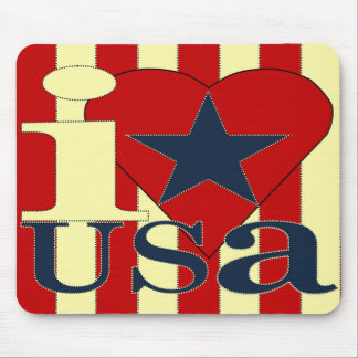 Tapis De Souris I Love USA Mouse Pad