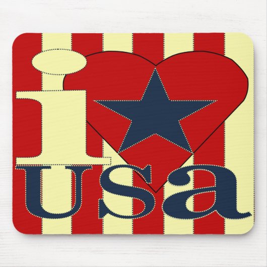 Tapis De Souris I Love USA Mouse Pad (Devant)