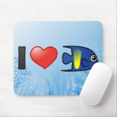 Tapis De Souris I Love Yellowbar Angelfish (Avec souris)