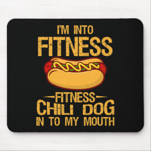 Tapis De Souris I M In Fitness Gym Workouts Vintage Chili Dog In