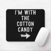 Tapis De Souris I’m With The Cotton Candy Funny Halloween Couple C (Avec souris)