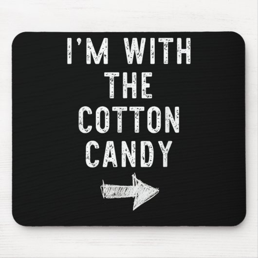 Tapis De Souris I’m With The Cotton Candy Funny Halloween Couple C (Devant)