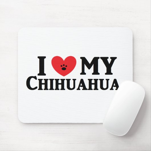 Tapis De Souris I ♥ My Chihuahua (Avec souris)