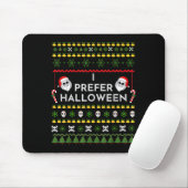 Tapis De Souris I Prefer Halloween Christmas Funny Ugly Sweater  (Avec souris)