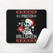 Tapis De Souris I Prefer Halloween Christmas Sweater Skeleton Ugly (Avec souris)