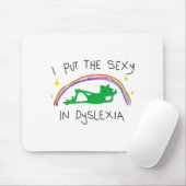 Tapis De Souris I Put The Y In Dyslexia Funny Cute Frog Saying Quo (Avec souris)