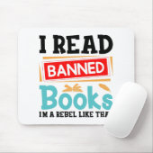 Tapis De Souris I Read Banned Books Librarian Reader (Avec souris)