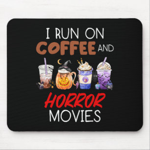 Tapis De Souris I Run On Coffee and Horror Movies Scary Blood Hall