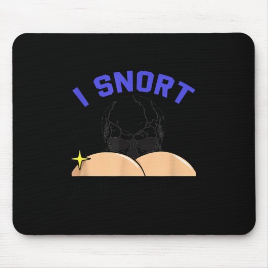 Tapis De Souris I Snort Crack Skeleton Funny Skull Butt Soky Hallo (Devant)