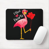 Tapis De Souris I Steal Hearts Funny Flamingo Lover Valentine's Da (Avec souris)