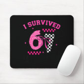 Tapis De Souris I Survived 67 Days Leopard Checkered 67 Kindergart (Avec souris)
