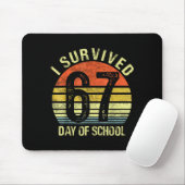 Tapis De Souris I Survived 67 Days Of School Dabbing Six Seven Mem (Avec souris)