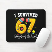 Tapis De Souris I Survived 67 Days Of School Funny 67 Meme Teacher (Avec souris)