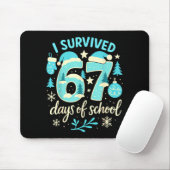 Tapis De Souris I Survived 67 Days Of School Funny Christmas Teach (Avec souris)