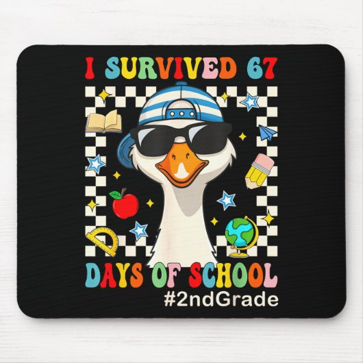 Tapis De Souris I Survived 67 Days Of School Funny Goose Boys 2nd (Devant)