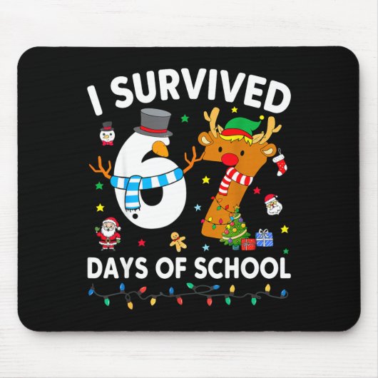 Tapis De Souris I Survived 67 Days Of School Funny Meme Six Seven (Devant)