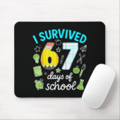 Tapis De Souris I Survived 67 Days Of School Funny Meme Teacher St (Avec souris)