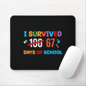 Tapis De Souris I Survived 67 Days Of School Funny Six Seven Meme (Avec souris)