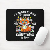 Tapis De Souris I Survived 67 Days Of School Funny Six Seven Meme (Avec souris)