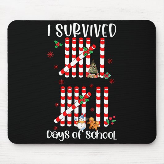 Tapis De Souris I Survived 67 Days Of School Funny Six Seven Xmas (Devant)