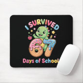 Tapis De Souris I Survived 67 Days Of School Ice Cream Drip Dino R (Avec souris)