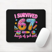 Tapis De Souris I Survived 67 Days Of School Ice Cream Drip Teache (Avec souris)