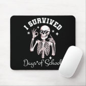 Tapis De Souris I Survived 67 Days Of School Skeleton Student Teac (Avec souris)