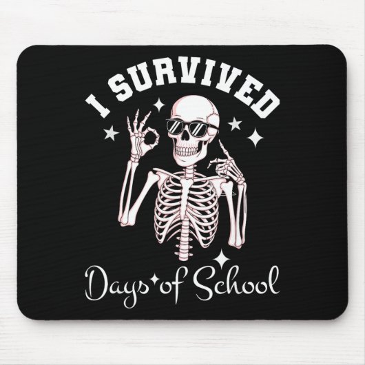 Tapis De Souris I Survived 67 Days Of School Skeleton Student Teac (Devant)