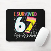 Tapis De Souris I Survived 67 Days Of School Teachers Students Fun (Avec souris)