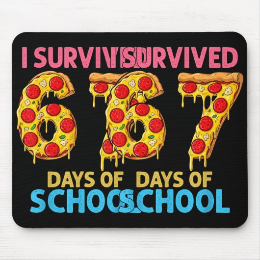 Tapis De Souris I Survived 67 Days Of School Zza Six Seven Teacher (Devant)