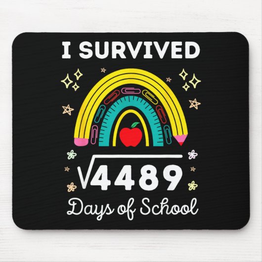 Tapis De Souris I Survived 67 Square Root Days Of School Funny Mem (Devant)