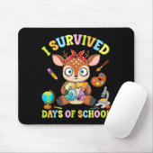 Tapis De Souris I Survived Six Seven Days Of School Cute Deer Stud (Avec souris)