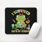 Tapis De Souris I Survived Six Seven Days Of School Cute Frog Stud (Avec souris)