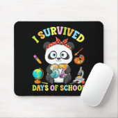 Tapis De Souris I Survived Six Seven Days Of School Cute Panda Stu (Avec souris)
