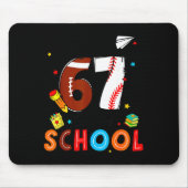 Tapis De Souris I Survived Sixty Seven Days Of School Funny Baseba (Devant)