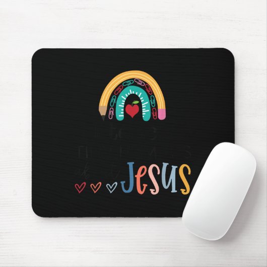 Tapis De Souris I Teach Tiny Humans About Jesus Christian Teacher (Avec souris)