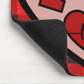Tapis De Souris I ♥ U I Love You Buffalo Plaid Mousepad (Coin)