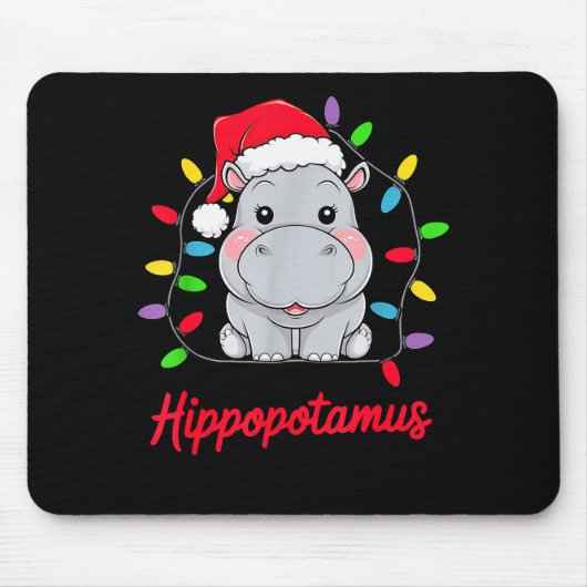 Tapis De Souris I Want A Hiptamus For Christmas Xmas Hip Lover Fun (Devant)