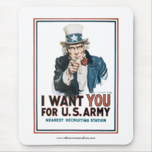 Tapis De Souris "I Want You" Uncle Sam Mousepad