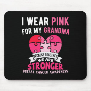 Tapis De Souris I Wear Pink For My Grandma Elephant Breast Cancer