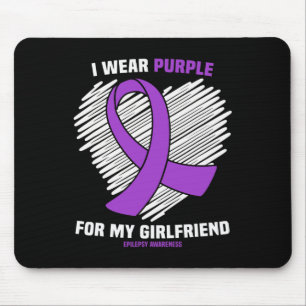 Tapis De Souris I Wear Purple For My Girlfriend Epilepsy Aware