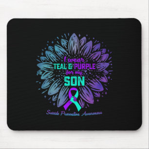 Tapis De Souris I Wear Teal and Purple For My Papa Father Suicide 