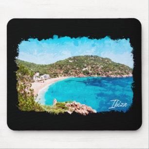 Tapis De Souris Ibiza Espagne Plage Paysage Voyage