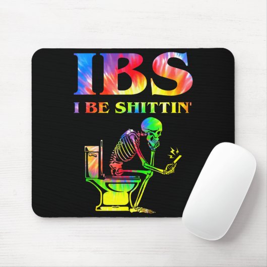 Tapis De Souris Ibs I Be Tin' Funny Skeleton Tie Dye (Avec souris)