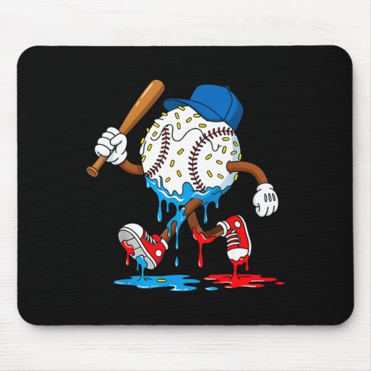 Tapis De Souris Ice Cream Drip Baseball Sts Baseball Lifestyle Boy (Devant)
