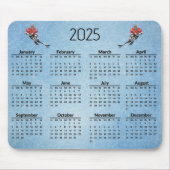 Tapis De Souris Ice Hockey Design 2025 Calendrier Mousepad (Devant)