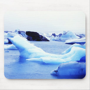 Tapis De Souris Icebergs sur la lagune de Jokulsarlon