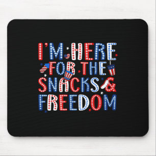 Tapis De Souris Ici Pour Les Snacks Et La Liberté Pour Le 4 Juil