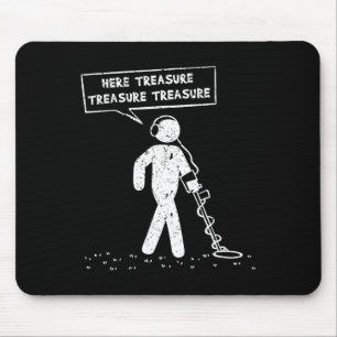 Tapis De Souris Ici Treasure Metal Detector Probe Sundler Sondels