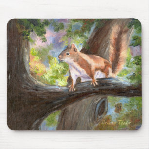 Tapis De Souris Ici vous regarde écureuil Mousepad